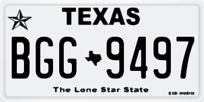 TX license plate BGG9497