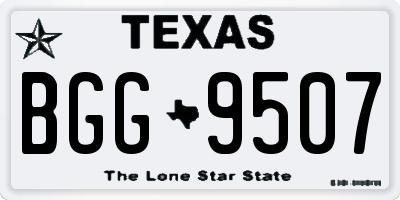 TX license plate BGG9507