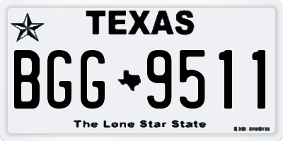 TX license plate BGG9511