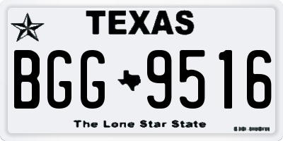 TX license plate BGG9516