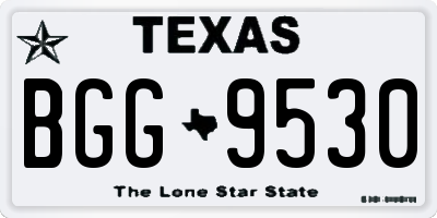 TX license plate BGG9530