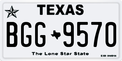 TX license plate BGG9570