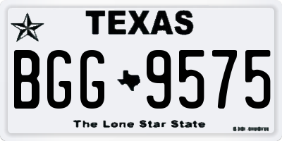 TX license plate BGG9575