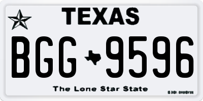 TX license plate BGG9596