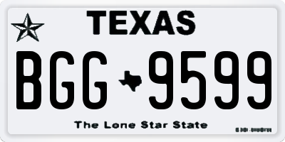 TX license plate BGG9599