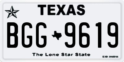 TX license plate BGG9619