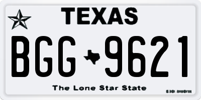 TX license plate BGG9621