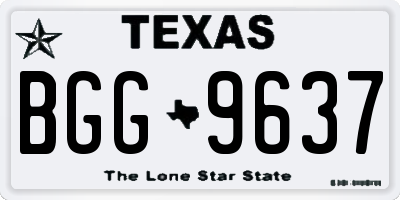 TX license plate BGG9637