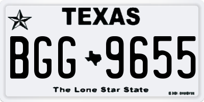 TX license plate BGG9655