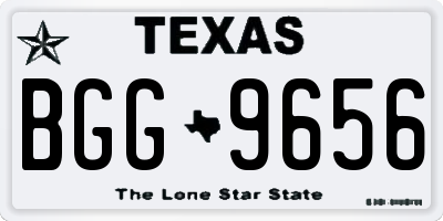 TX license plate BGG9656