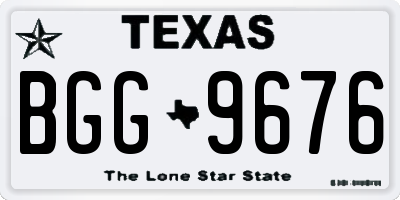 TX license plate BGG9676