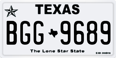 TX license plate BGG9689