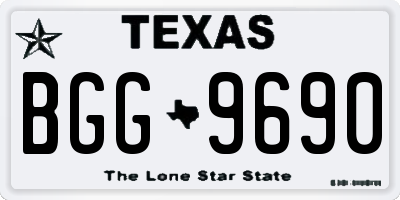 TX license plate BGG9690