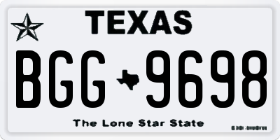 TX license plate BGG9698