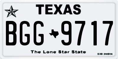 TX license plate BGG9717