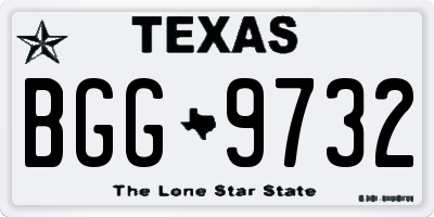 TX license plate BGG9732
