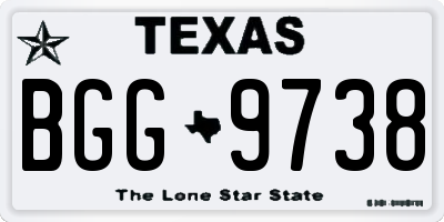 TX license plate BGG9738