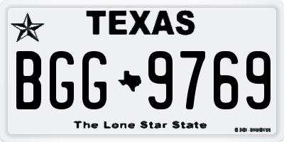 TX license plate BGG9769