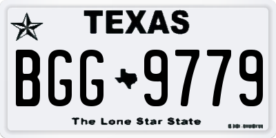 TX license plate BGG9779