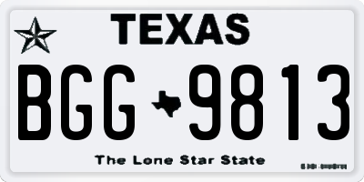 TX license plate BGG9813