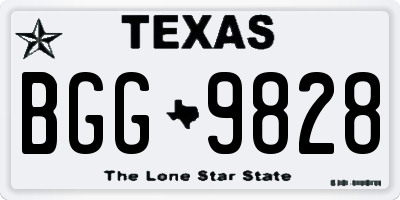 TX license plate BGG9828
