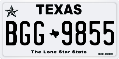 TX license plate BGG9855