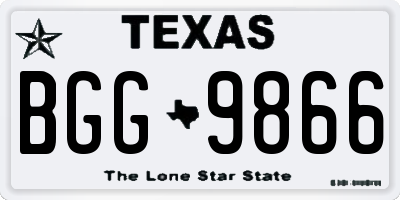 TX license plate BGG9866