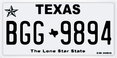 TX license plate BGG9894