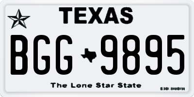 TX license plate BGG9895