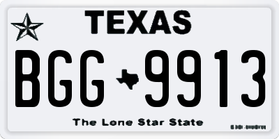 TX license plate BGG9913
