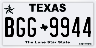 TX license plate BGG9944