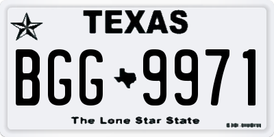 TX license plate BGG9971
