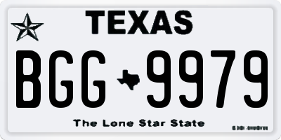 TX license plate BGG9979