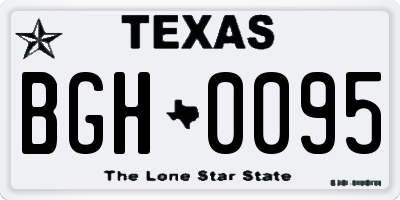 TX license plate BGH0095