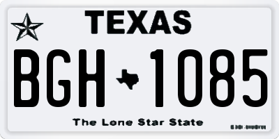 TX license plate BGH1085