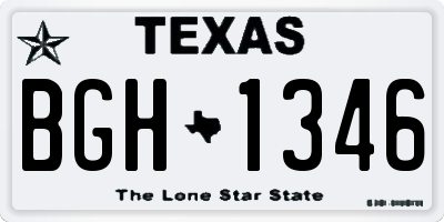 TX license plate BGH1346