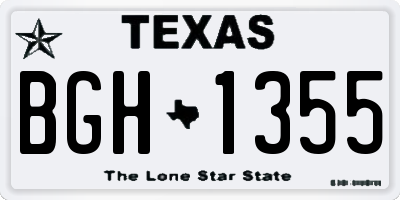 TX license plate BGH1355