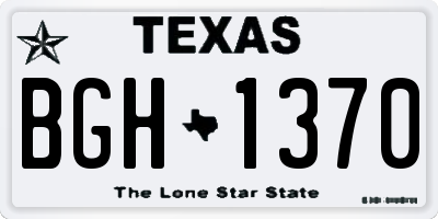 TX license plate BGH1370