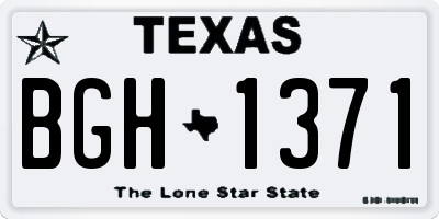 TX license plate BGH1371