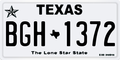 TX license plate BGH1372