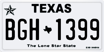 TX license plate BGH1399