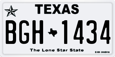 TX license plate BGH1434