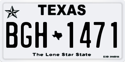 TX license plate BGH1471