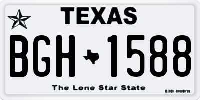 TX license plate BGH1588