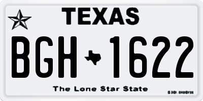 TX license plate BGH1622