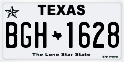 TX license plate BGH1628