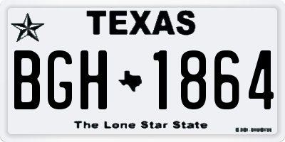 TX license plate BGH1864