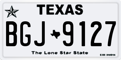 TX license plate BGJ9127