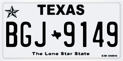 TX license plate BGJ9149
