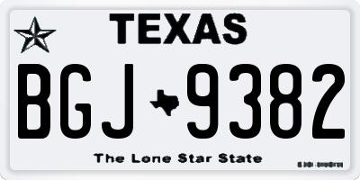 TX license plate BGJ9382